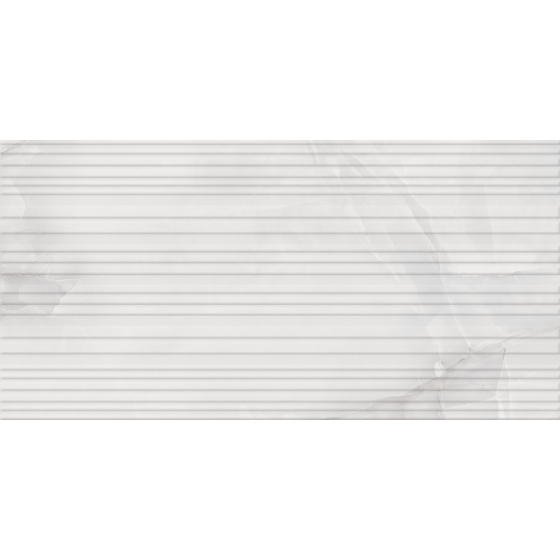 Onice Lines Perla 25x50 γυαλιστερό ανάγλυφο πλακάκι τοίχου με περλέ μαρμάρινη όψη